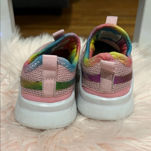 Juicy Couture Pink and Rainbow Toddler Sneakers - Picture 3 of 7